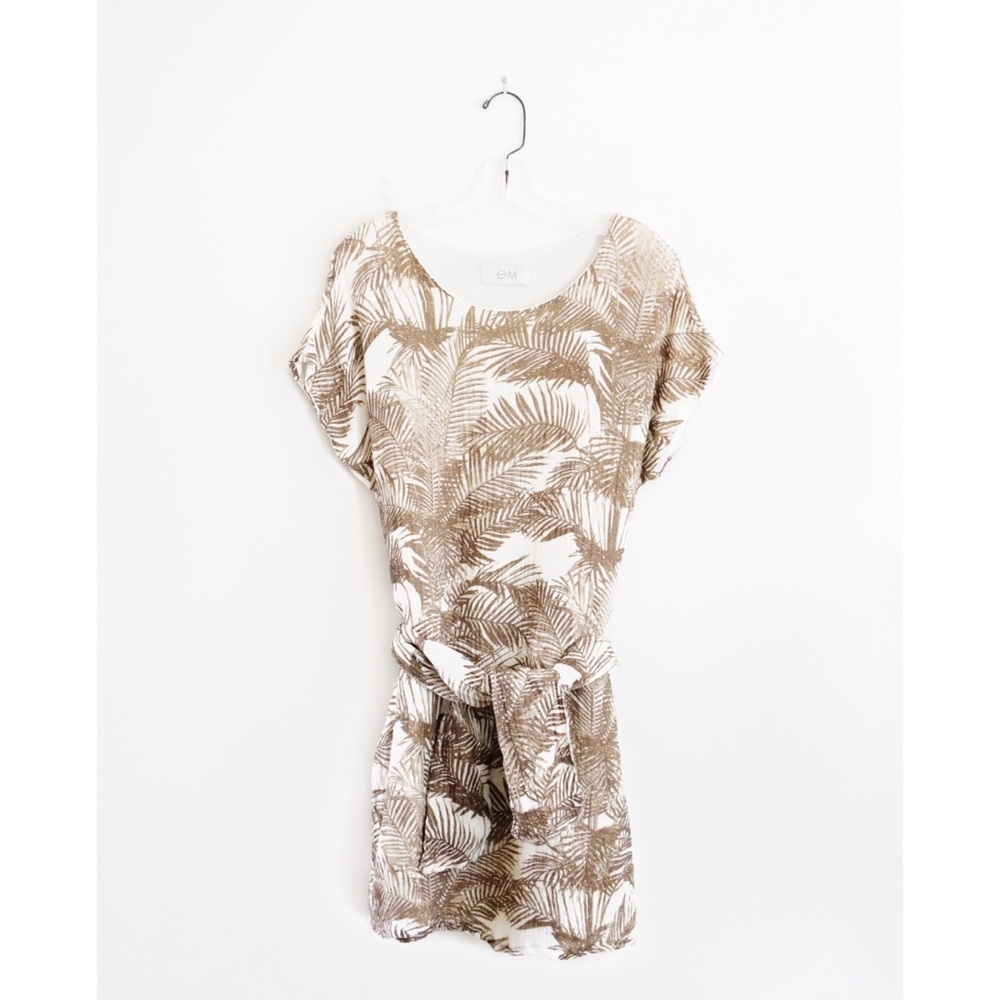 Objects Without Meaning Beige Brown Gauze Dress M
